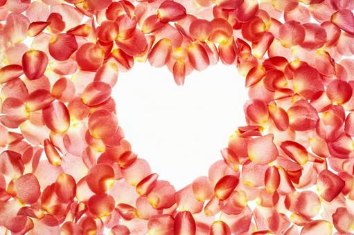 Draw a heart with rose petals 1, JPG