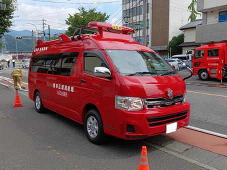 消防車両　指揮隊車 消防車両,指揮隊車,車の写真素材