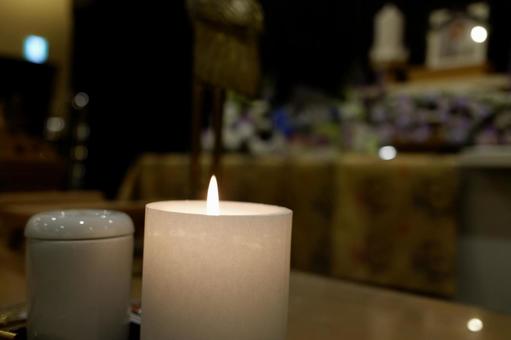 告別式のロウソク 別れ,お通夜,告別式の写真素材