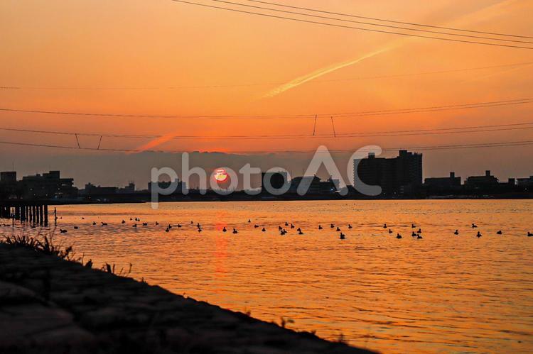 夕暮れ 夕暮れ,夕焼け,日没の写真素材