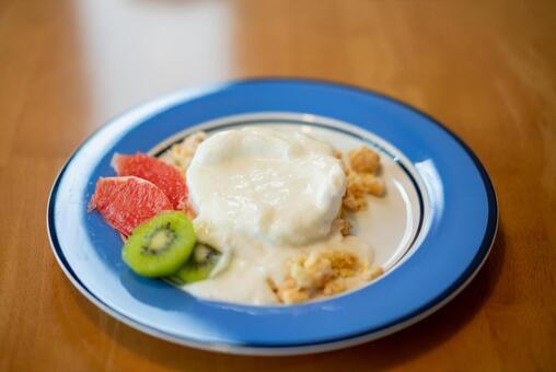 爽やかフルーツヨーグルト ヨーグルト,フルーツ,キウイの写真素材