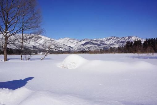 哦,多雪的領域, JPG 哦,多雪的領域, 설원, 겨울, 푸른 하늘, JPG