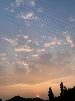 美しい夕日 4 美しい夕日 4 夕日,夕方,夕暮れの写真素材