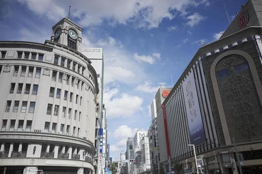 銀座4丁目風景 銀座4丁目風景 銀座,銀座四丁目,交差点の写真素材