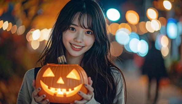 ハロウィンの夜の写真