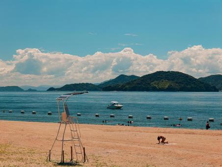 ビーチ ビーチ ビーチ,海,雲の写真素材