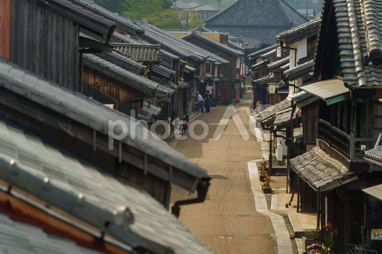関宿、町屋の街並み 関宿,町屋,街並みの写真素材