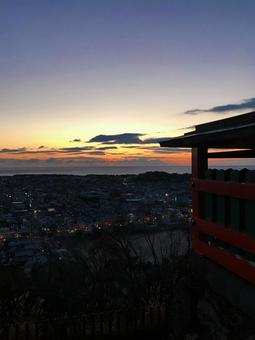 神倉神社 頂上からの眺め 神倉神社 頂上からの眺め 新宮市神倉,神倉神社,熊野信仰の発祥地の写真素材