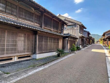 旧東海道「関宿」の町並み 関宿,旧東海道,宿場町の写真素材