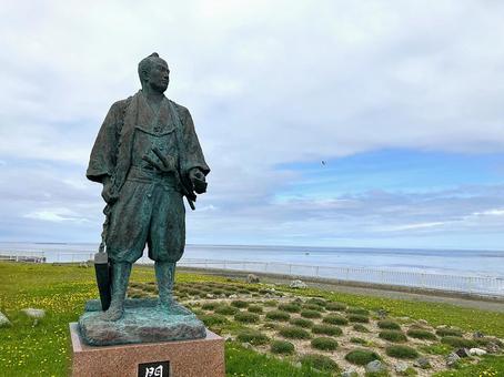 宗谷岬の間宮林蔵2 宗谷岬の間宮林蔵2 最北端,北海道,北の果ての写真素材