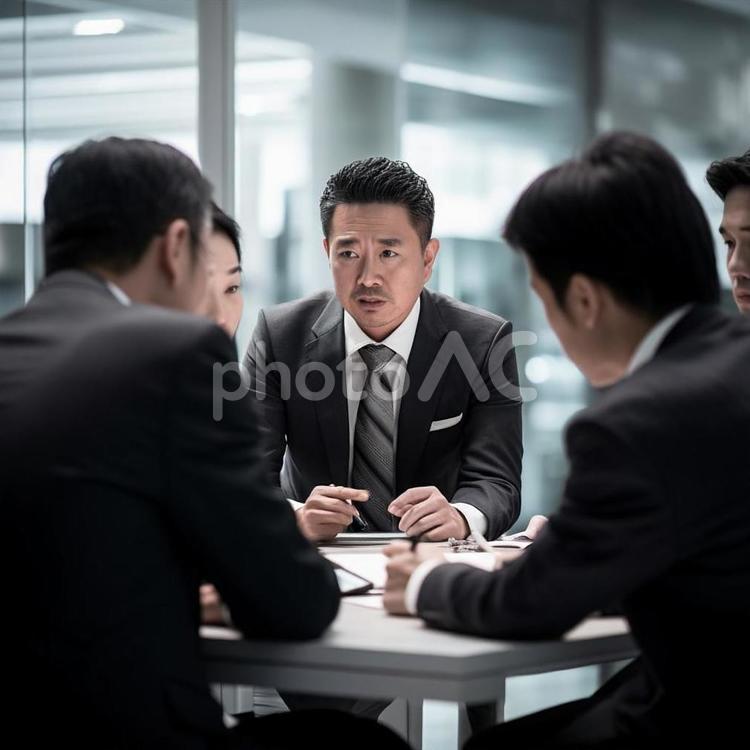サラリーマン/会議 会議,ミーティング,男性の写真素材