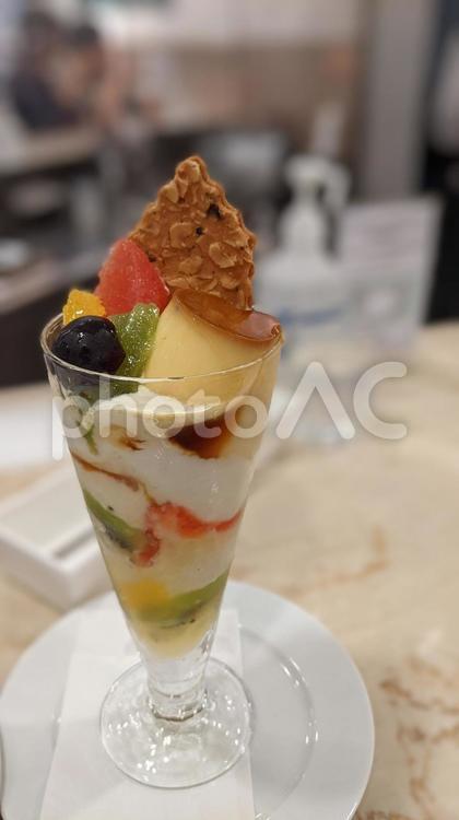 パフエ プリンアラモード,プリン,パフエの写真素材