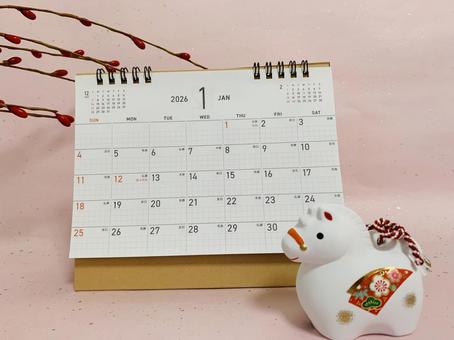 2026年1月カレンダー 1月,1月カレンダー,2026年の写真素材