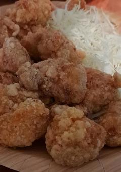 唐揚げ 唐揚げ 唐揚げ,鳥肉,にくの写真素材