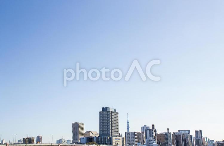 北千住方面の街並み 北千住,街並み,都市風景の写真素材