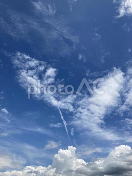 信州の夏の空（8月） 信州,夏,空の写真素材