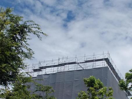 建築中 建築中 建築中,建設中,ビルの写真素材