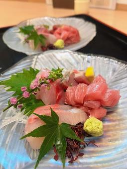 刺盛り 刺し身,鮮魚,海鮮の写真素材