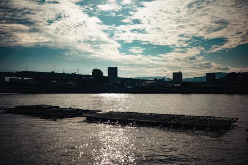 リバーサイド リバーサイド リバーサイド,川辺,キラキラの写真素材
