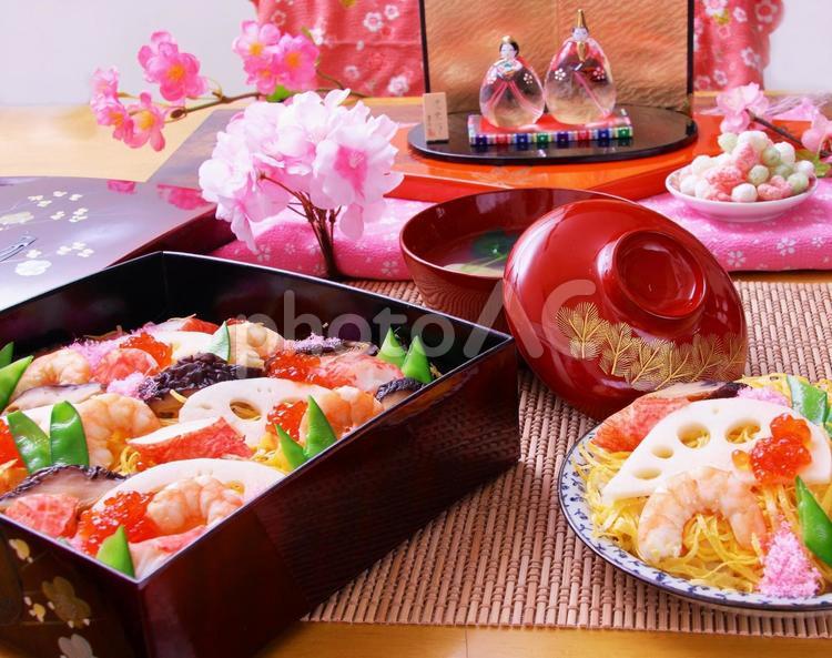 ちらし寿司　ひな祭り 食べ物,和食,料理の写真素材