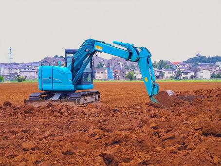 Photo, land preparation, landfill, heavy equipment, 