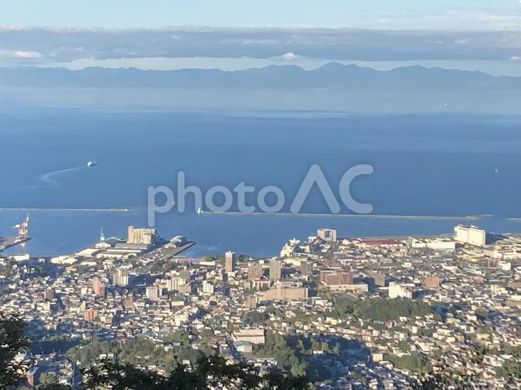展望台から見た風景 山,自然,北海道の写真素材