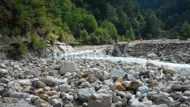 北アルプス・後立山連峰・高瀬川 夏山,北アルプス,最深部の写真素材