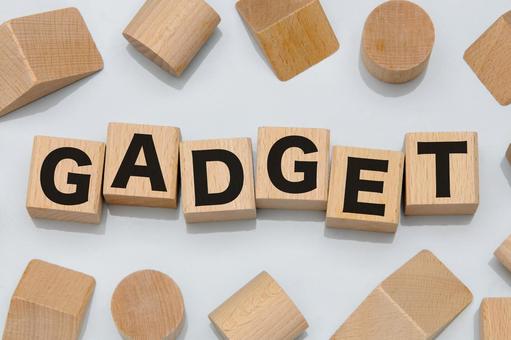 積み木に文字　GADGET gadget,ガジェット,文字の写真素材