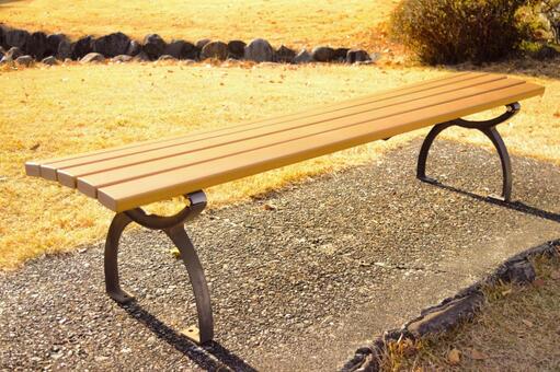 芝生のベンチ ベンチ,屋外,休憩の写真素材