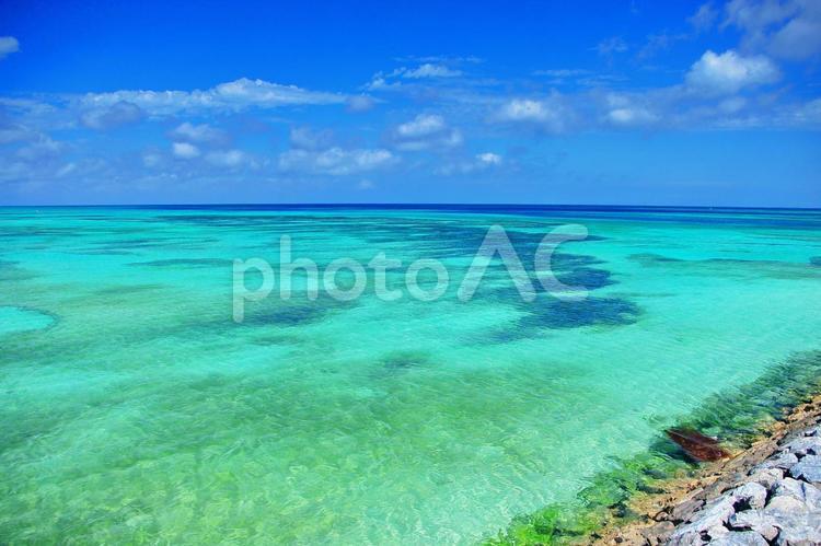 沖縄の風景 blue,okinawa,whiteの写真素材
