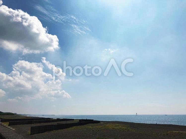 海と空と砂浜 海,季節,空の写真素材
