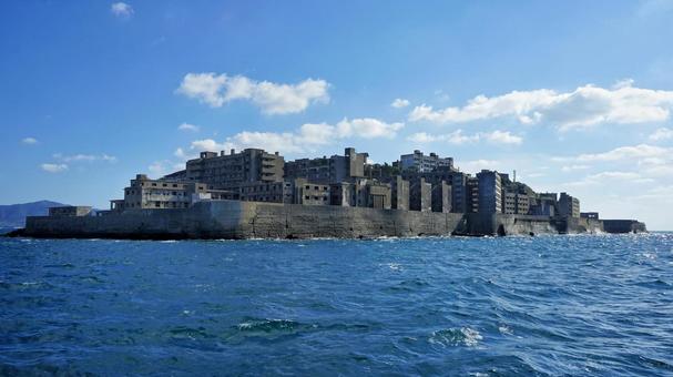 世界遺産の孤島 世界遺産の孤島 軍艦島,長崎,世界遺産の写真素材