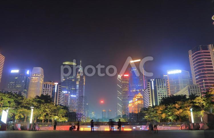 中国　広州の高層ビルと町並み 広州,町並み,高層ビルの写真素材