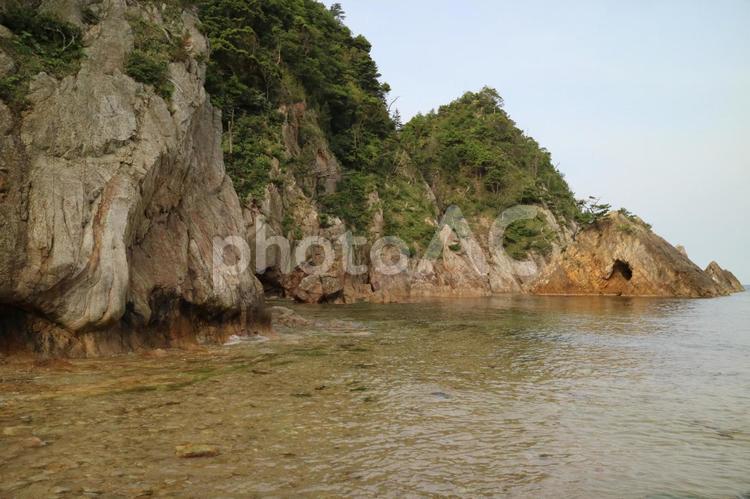 浦富海岸 神秘,綺麗,海の写真素材