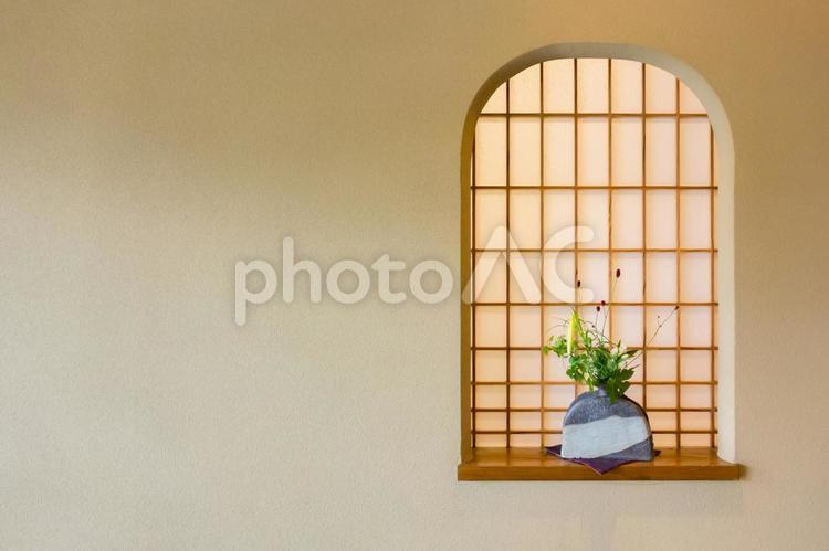 和　格子窓 格子窓,窓,障子の写真素材