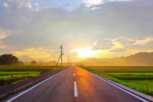 A road leading to the morning sun, JPG