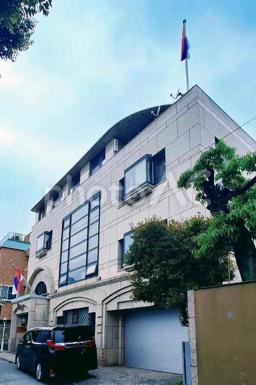 駐日セルビア共和国大使館・東京港区高輪 セルビア大使館,外交官,風景の写真素材