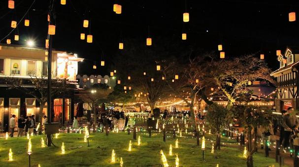 御殿場高原時之栖のイルミネーション　69 イルミネーション,夜景,ライトアップの写真素材