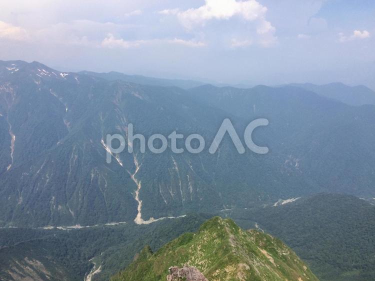 谷川岳　山頂からの景色 谷川岳,山,登山の写真素材
