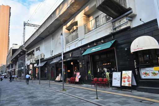 Streets under the overpass at Sunset Street in Kobe, JPG