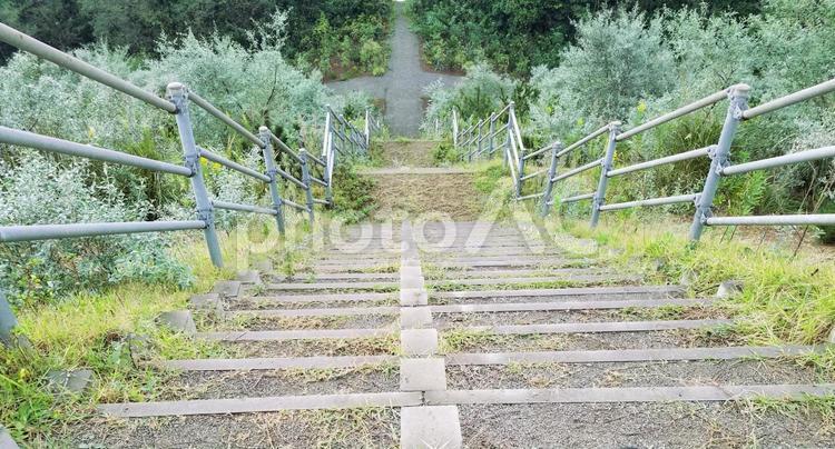 階段を見下ろす 階段,見下ろす,手すりの写真素材