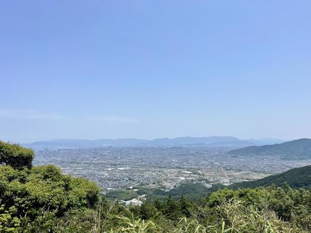 高地山の山頂から見る風景2 高地山の山頂から見る風景2 高地山,登山,自然の写真素材