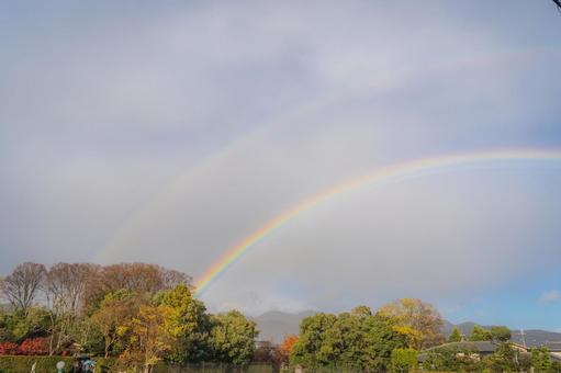 Double rainbow, قوس قزح, قوس قزح, فارغ, JPG