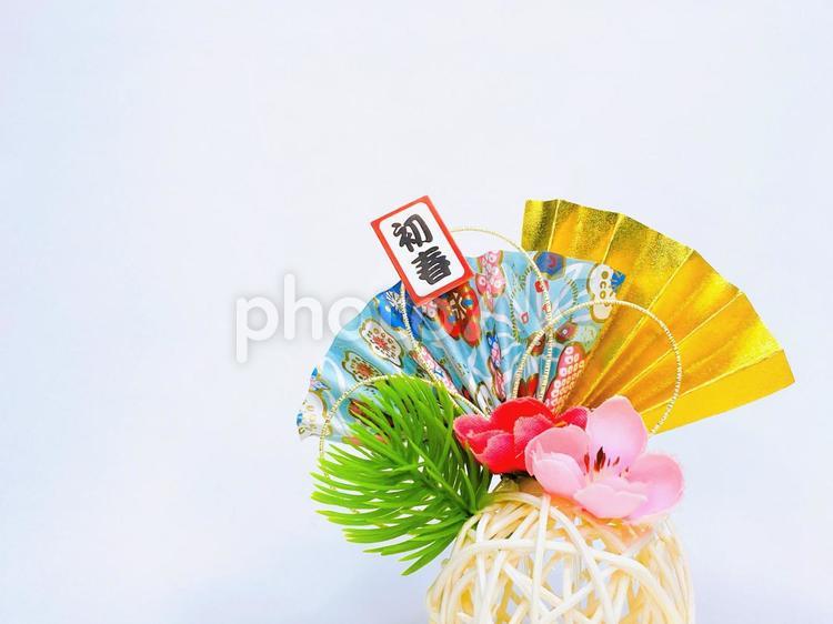 正月イメージ　正月飾り　余白左 正月,正月飾り,新年の写真素材