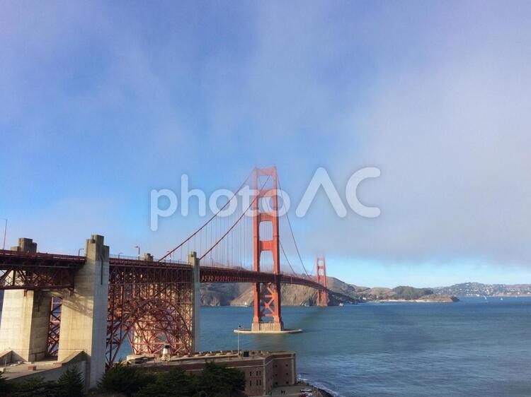 アメリカ　カリフォルニア　サンフランシスコ　ゴールデン・ゲート・ブリッジ アメリカ,カリフォルニア,サンフランシスコの写真素材