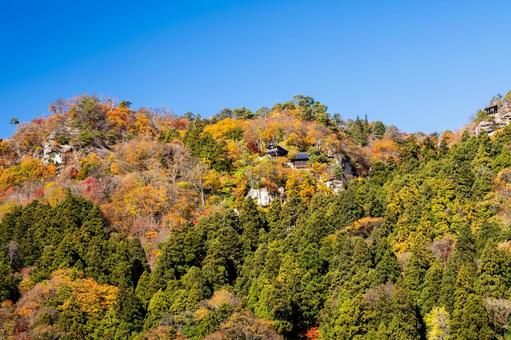 紅葉の山寺⑴ 秋,紅葉,山寺の写真素材