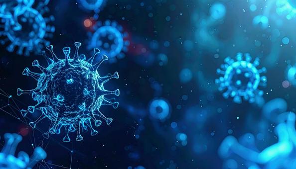 ウイルス　細菌のイメージ画像の写真