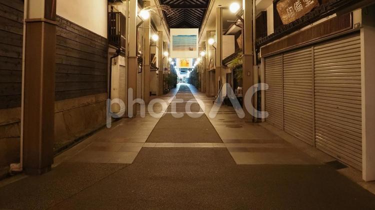 倉敷えびす通商店街 えびす通,商店街,アーケードの写真素材