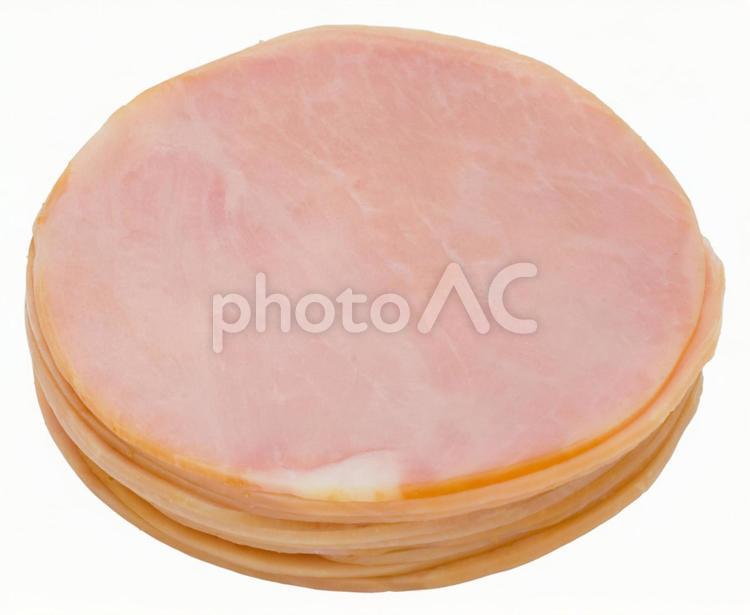 ロースハム（切り抜き） ロースハム,ハム,ロインハムの写真素材