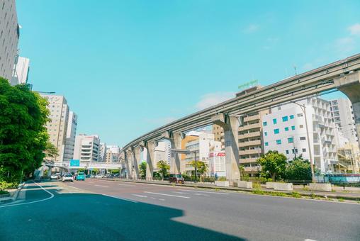 【沖縄】那覇市の街並み 【沖縄】那覇市の街並み 沖縄,那覇市,モノレールの写真素材